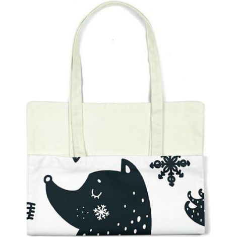 Sac Shopping - Tote Bag Coton 34x40 Cm - Anses 30 Cm - Réutilisable Lavable - 1 Pièce (1/4)