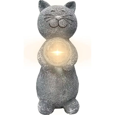 Lampes solaires d'extérieur pour Chat, Statue de Jardin (1/5)