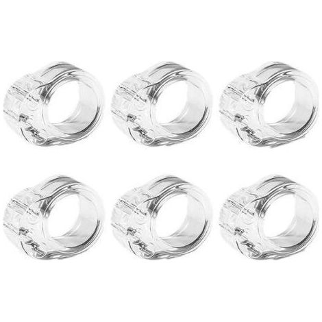 Lot de 6 Protections de Poignée de Porte, poignée de porte en PVC tapis transparent anti-collision, anneau de pare-chocs, protège poignée porte Pour protéger murs, portes, fenêtres, meubles (1/5)