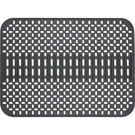 Alfombrilla de silicona grande para fregadero de 43 x 32 cm, protector de encimera de cocina, resistente al calor y antideslizante (gris). (1/5)