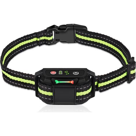 Collier Anti-aboiement pour Chiens, Rechargeable et Automatique avec Détection Intelligente des Aboiements avec Vibration, Son et Choc Electrique, IP67 Étanche - le noir (1/5)
