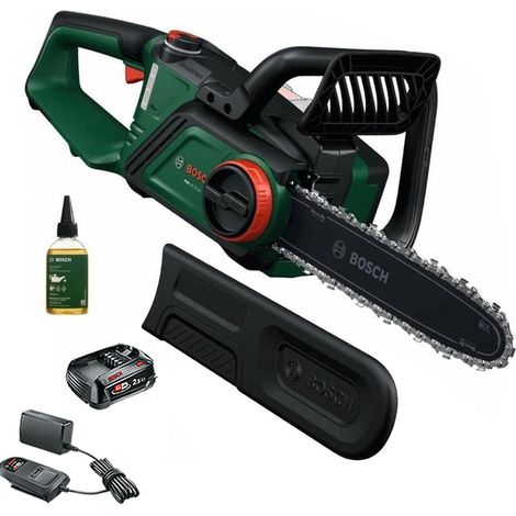 Bosch Green 18v Cordless 30cm Chainsaw 300mm Bar Length + 1 x 2.5ah Battery Kit