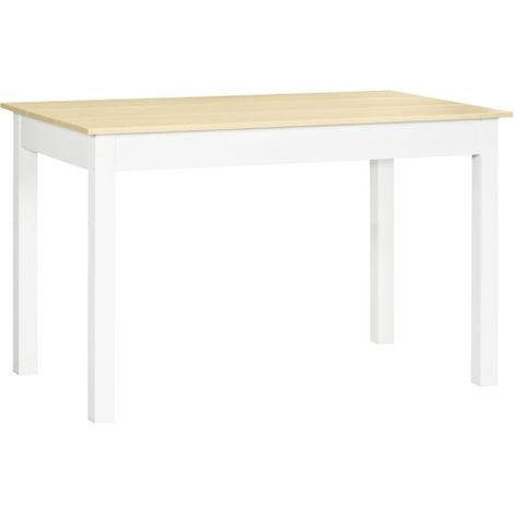 Modern Dining Table for 4 to 6 People,120x70x75cm Oak Wood Effect Top,Sturdy Thick Legs,Ideal for Dining Room,Kitchen and Living Room Use