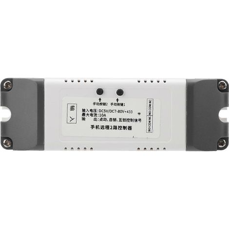 Module de commutation de relais WiFi, carte de commande vocale intelligente à 2 canaux, 5 V CC / 7–80 V CC, 10 A (1/4)