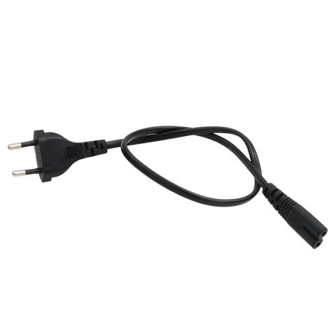 Cordon d'alimentation avec prise européenne européenne CEE7/16 vs IEC320 C7 (figure 8) Portable, PS4, LED, lampe, haut-parleur, moniteur, imprimante et appareils électroménagers (12 pouces). (1/3)