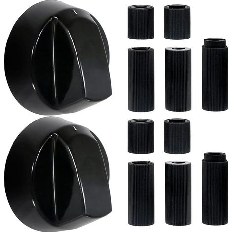 Lot de 2 Bouton Plaque de Cuisson,Bouton Gaziniere,pour Presque Toutes les Plaques de CuissonBouton Cuisiniere Universel, four Cuisinière à Gaz,Avec 10 Adaptateurs (1/5)