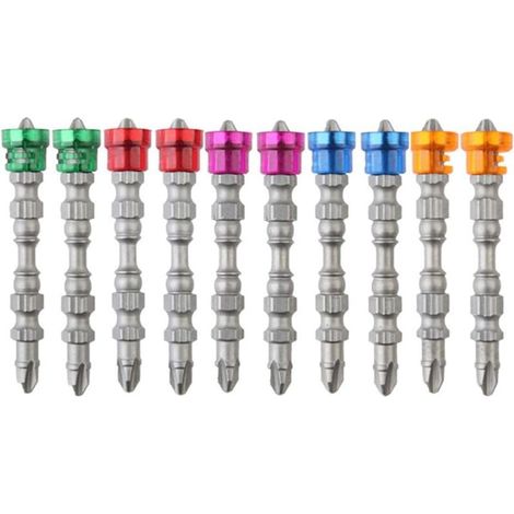 Porte-embouts magnétique double tête pour visseuse 1/4 pouce, 65 mm, antidérapant, pour plaques de plâtre (1/4)