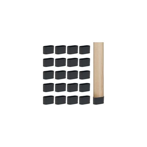 20 Protection Pied Embout de Chaise en Polyéthylène (PE) , Embout Boucho Tampon Escabeau Pied de Chaise, Protege Protection Meuble pour Meubles Pied de Table - 20 x 40 mm, Ovale (1/5)