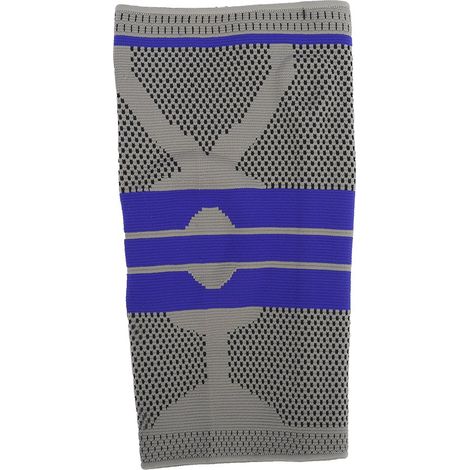 Genouillère De Sport Respirante Avec Coussinet En Silicone - Support Amorti Pour Basketball Football Randonnée - Taille L Gris (1/2)