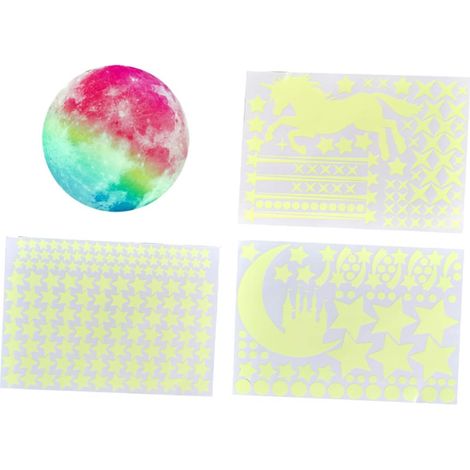 Sticker mural arc en ciel fluorescent 20 cm autocollant (1/5)