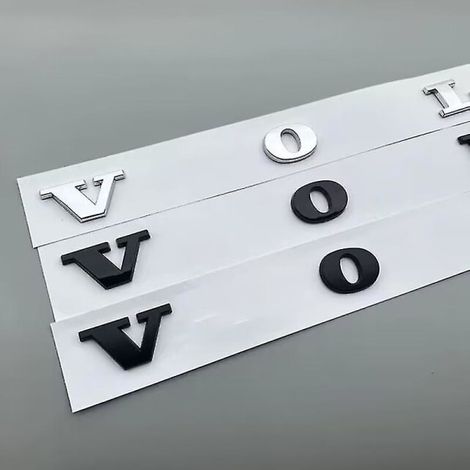 Emblema/logo con lettere in ABS per portellone posteriore auto, compatibile con Volvo C70 C30 S60 S60l Xc90 Xc60 V60 V40 S80 S80l (nero opaco)