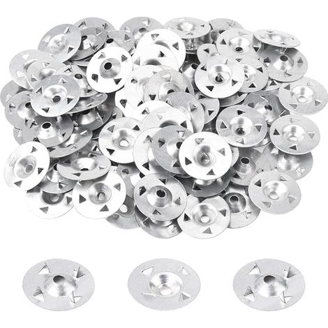 200 Claw Washers for Insulating Plasterboard Support Boards 28mm Diameter (1/5)
