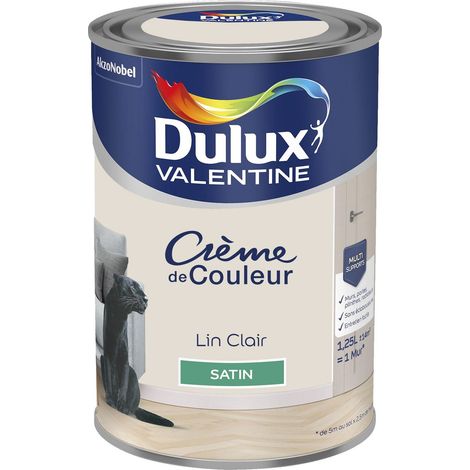 [PROMO] Peinture Crème De Couleur Satin Lin Clair 1,25 L - Dulux Valentine