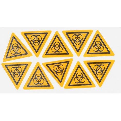 Packung mit 10 Laboraufklebern „Infektionswarnung“, Biosicherheits-Warnetiketten – 1,5 x 1,5 cm – Schwarz (1/3)