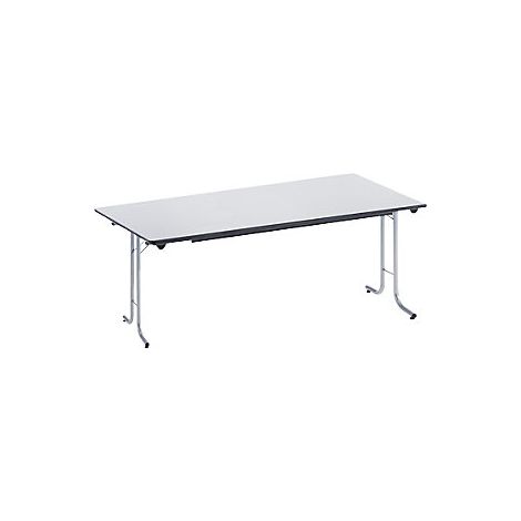 Mesa plegable  con bordes redondeados  armazón de tubo redondo (1/4)