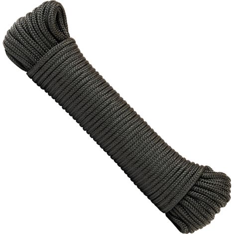 Corde nylon tressée 4mm 20m – Paracorde polyamide résistante à l'abrasion – Charge de rupture 275kg – Pour sécuriser charges lourdes