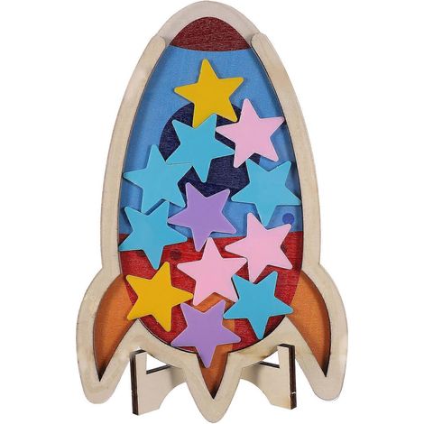 Tableau de récompenses, bocal à récompenses pour enfants, tableau des tâches ménagères pour tout-petits-21x13.5x0.6cm