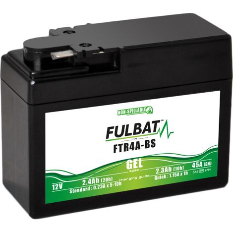 Batterie Fulbat GEL SLA FTR4A-BS GEL 12V 2.3AH 45 AMPS 113x48x85 (1/5)