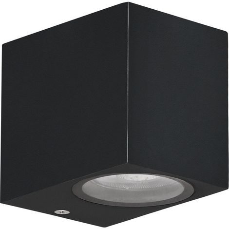 Applique esterna cubo nero GU10 35W IP44 Nerium Candellux