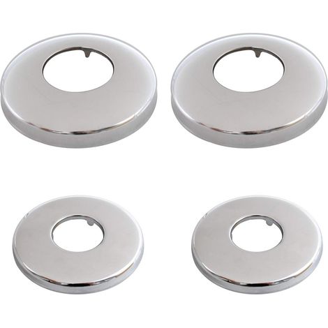 Copri Tubi Rosette Argentate 2 x 32 mm 2 x 25 mm Set (1/5)