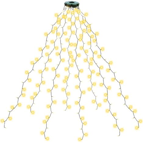 Lot de 4 boules lumineuses à suspendre de 30 cm avec minuteur - 8 modes - Blanc chaud - Décoration de Noël d'extérieur - Pour balcon, jardin, fête, chambre - Décoration intérieure (1/5)