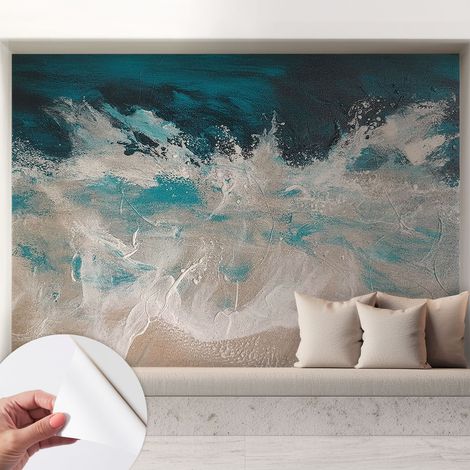 Fotomurale adesivo stickers - per camera da letto - per corridoio - decorazione casa moderna Onde oceaniche 208x146 cm (1/5)