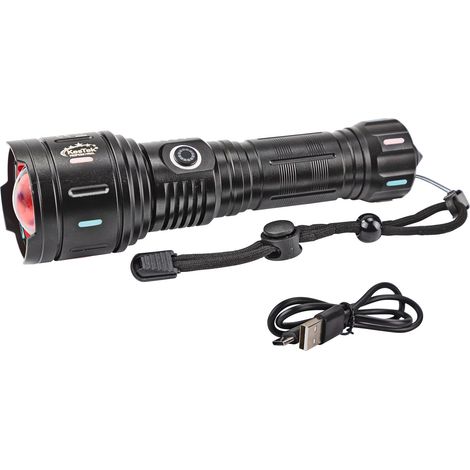 KesTek LED Taschenlampe KTFL-3 1100 Lumen Zoom Powerbank Glasbrecher langlebig