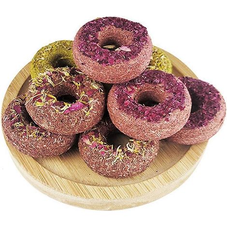 10 galettes d'herbe faites à la main pour petits animaux, blocs à mâcher pour les dents (1/4)