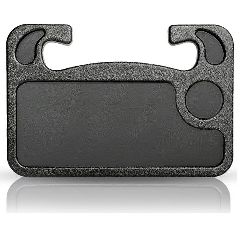 Escritorio 2 en 1 para volante de coche (fr) Bandeja para volante de coche para portátil con soporte para bolígrafo (fr) Foto de alta resolución Bandeja para cena de coche CLIPARTO con portavasos (1/5)