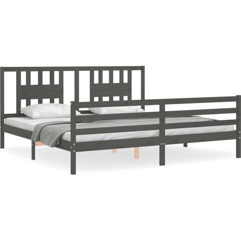 Maison Exclusive - Estructura de cama con cabecero madera maciza (1/5)