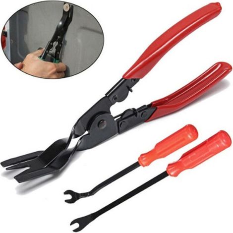 Kit de herramientas de tres piezas para extraer remaches y clips (rojo) (1/5)