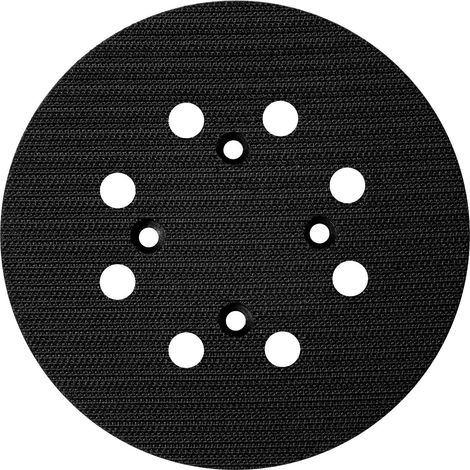 Vonroc – Plateau de ponçage Ø125mm – Fixation adhésive pour papier abrasif – Compatible ponceuse orbitale OS502AC – Pour bois dur et teck