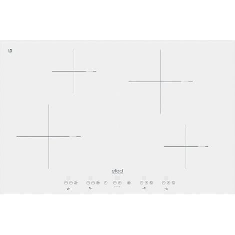 piano cottura induzione elleci LEAF 80 Keratek Plus 96 Bianco Assoluto PKIL80196 (1/2)