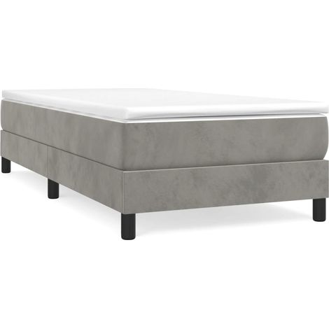 Maison Exclusive - Boxspringbettgestell Hellgrau 80x200 cm Samt