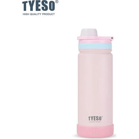(Rose, 600 ml) Bouteille d'eau de sport portable pour enfants avec manchon en silicone antidérapant, étanche. (1/3)