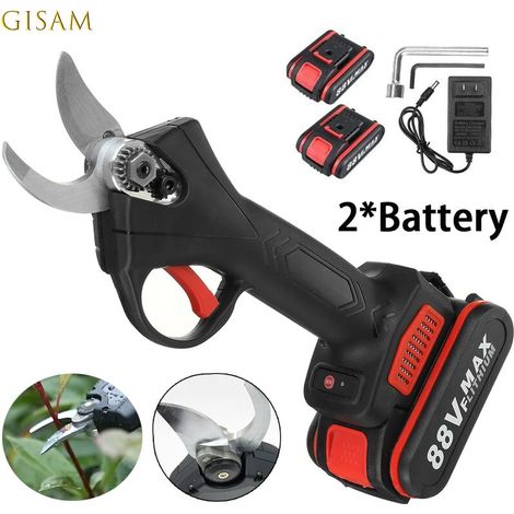 – Sécateur électrique sans fil 21V avec 2 batteries 2.0Ah – Ouverture maximale 42mm – Lame en acier au tungstène – Poignée ergonomique (1/4)