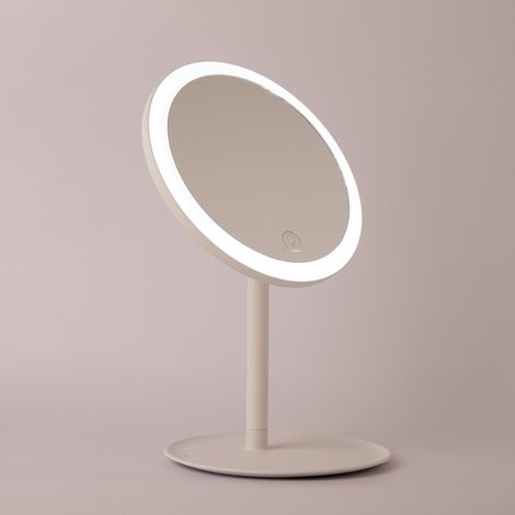 Miroir LED Pliable Grand Angle Rechargeable USB-C Maquillage Tactile 3 Lumières Cadeau Femme Élégant Compact Voyage (1/5)