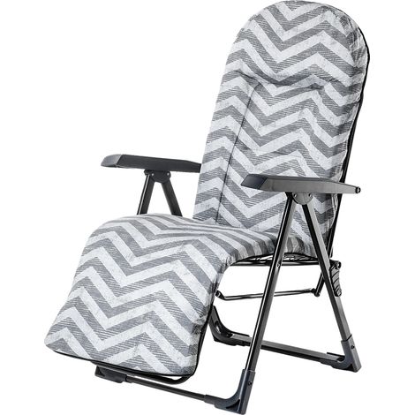 Silla de jardín con respaldo ajustable, ligera y plegable, color azul. (1/5)