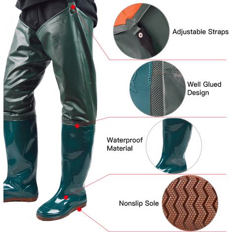 Cuissardes de pêche imperméables en PVC, bottes de hanche pour hommes et femmes, agriculture (1/5)