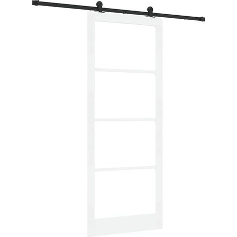 Maison Exclusive - Schiebetür ORKDAL Weiß 93 x 232 cm Massivholz