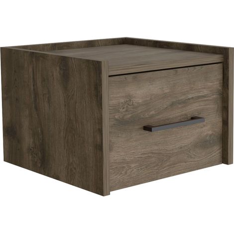 Comodino galleggiante Boa in melamina con guide metalliche (1/5)