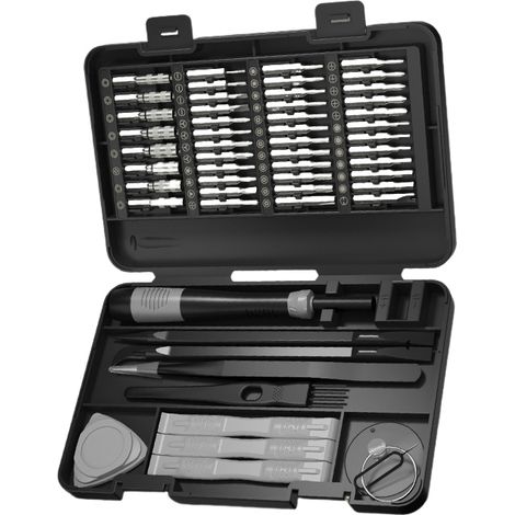 Jeu de tournevis multifonctions de précision 58 en 1, kit d'outils multi-accessoires CRV durable pour la réparation électronique (1/5)