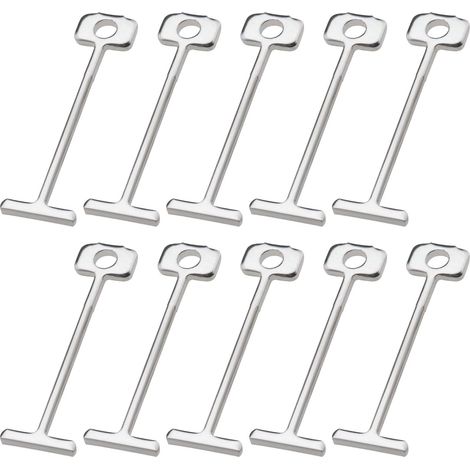 DOLASO 200 Stück T-Nadeln, austauschbare Stahlnadeln, Fliesennivellierungssystem, 1,5 mm, Fliesennivellierung, Böden, Wände, Bauwerkzeug, Gebäude (1/5)