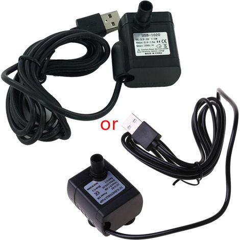Mini pompe à eau submersible 200 L/h silencieuse pour aquariums et fontaines de table (1/5)
