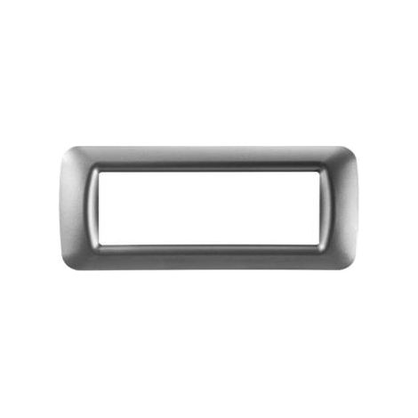 PLACCA COPRINTERRUTTORI IN TITANIO METALLIZZATO 'SYSTEM' 6 posti