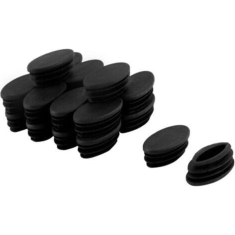 Lot de 20 embouts ovales en plastique pour pieds de chaises de jardin, tuyaux, tables, chaises et autres meubles. 20 x 40 mm. (1/5)