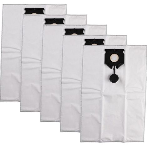 Lot de 5 sacs à poussière de rechange pour aspirateur Kärcher NT 40/1 et NT 50/1 Tact, sacs robustes pour atelier (1/5)