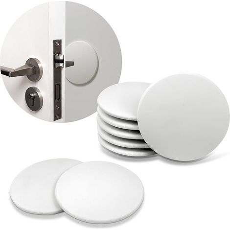 Butoirs de Porte - Butoirs de Porte Blancs de 8 cm (Paquet de 8), Protection Murale et Amortisseurs de Chocs pour Poignées de Porte (1/5)