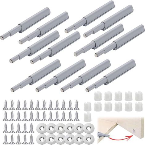 Lot de 12 ouvre-porte Push to Open - Pour armoire, porte de meuble, armoire de cuisine (1/5)