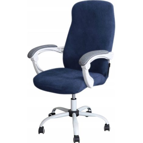 COPRISEDIA GIREVOLE IN VELLUTO BLU NAVY PER UFFICIO